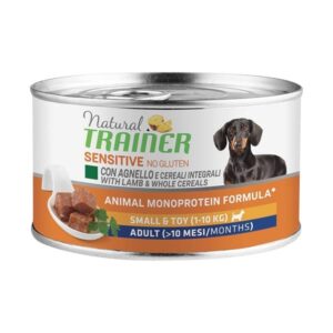 Trainer - Natural Sensitive No Gluten Small & Toy Adult con Agnello e Cereali Integrali 150 g