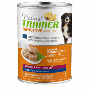 Trainer - Natural Sensitive No Gluten Medium & Maxi Adult con Trota e Cereali 400 g
