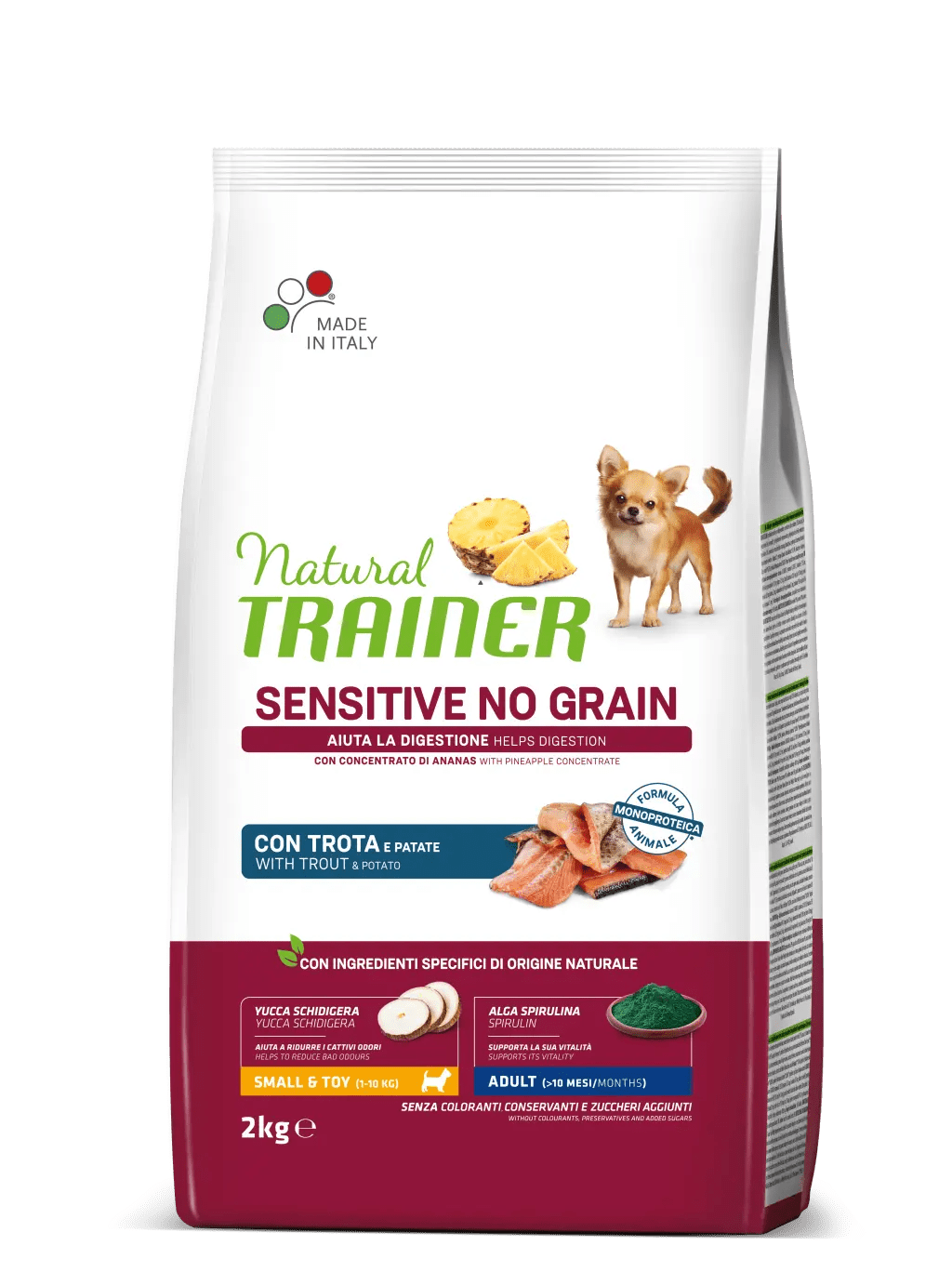 Trainer - Natural Sensitive No Grain Small & Toy Adult con Trota e Patate