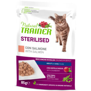 Trainer - Natural Adult Sterilised Salmone Bocconcini in Salsa 85 g