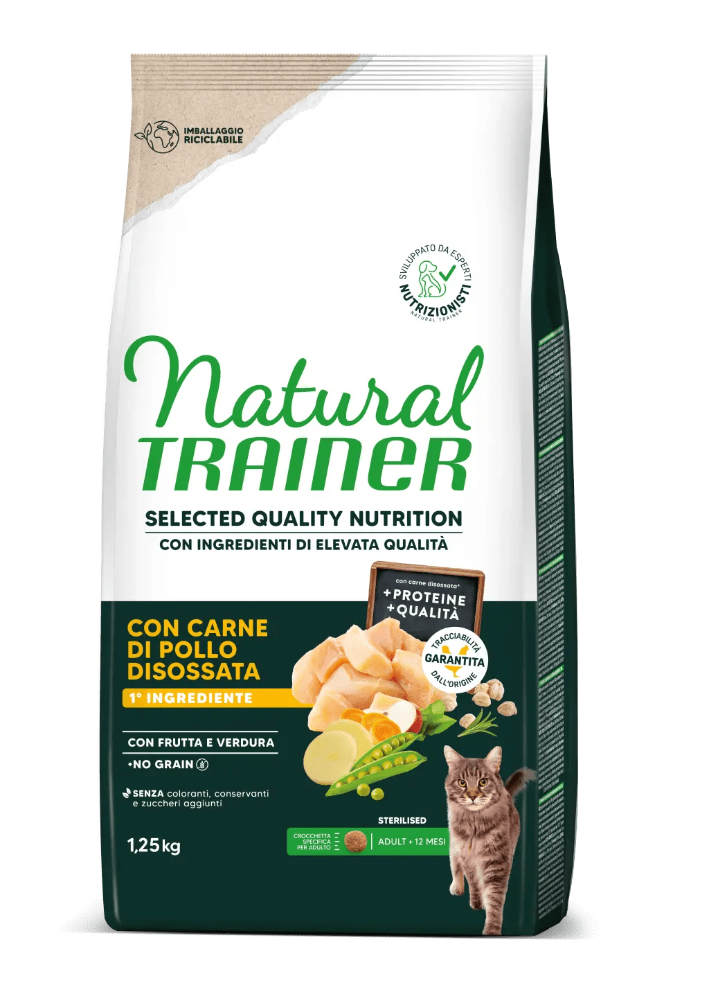 Trainer - Natural Selected Quality Nutrition Cat Adult Sterilised Pollo No Grain