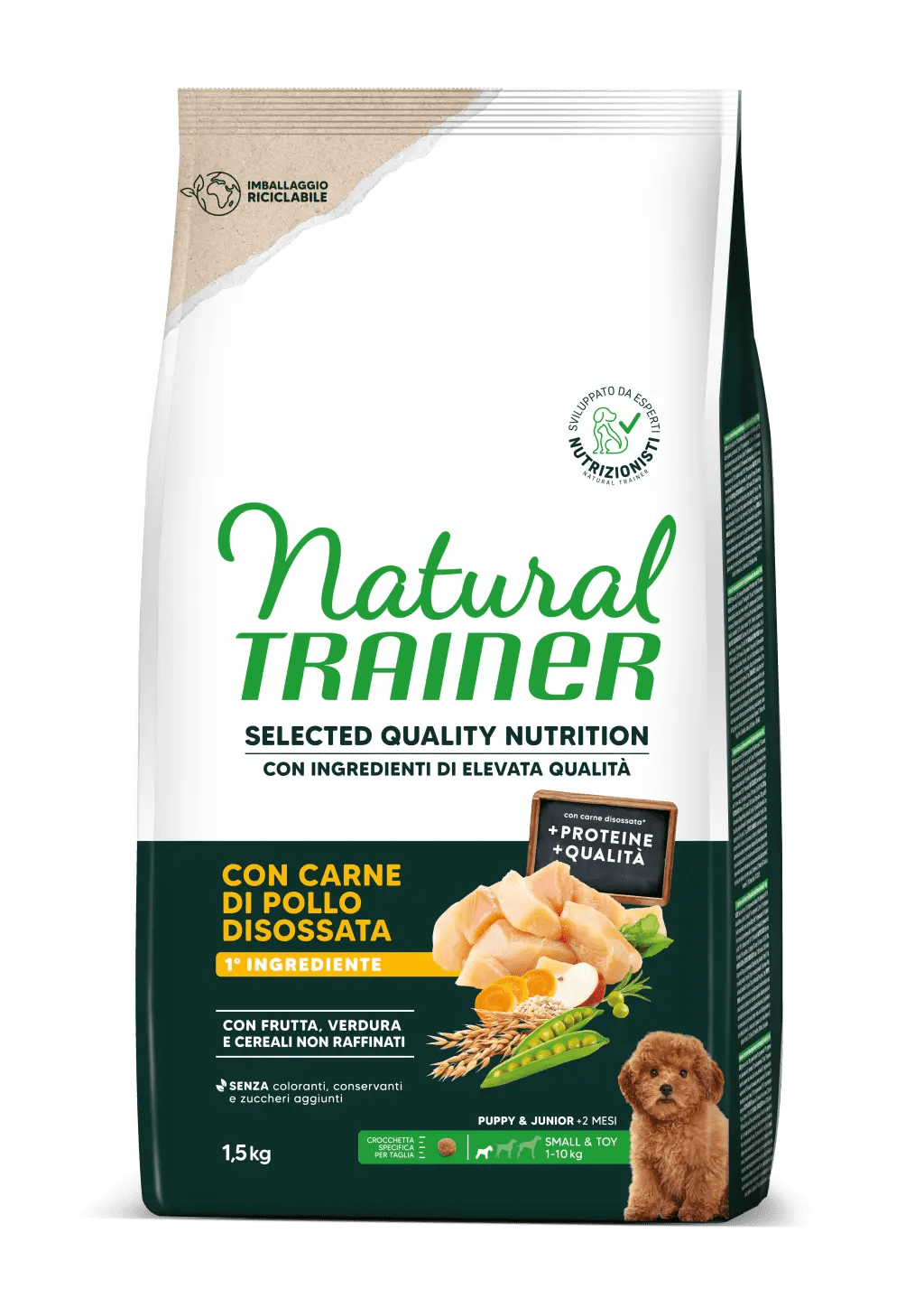 Trainer - Natural Selected Quality Nutrition Dog Puppy & Junior Con Pollo 1,5 Kg