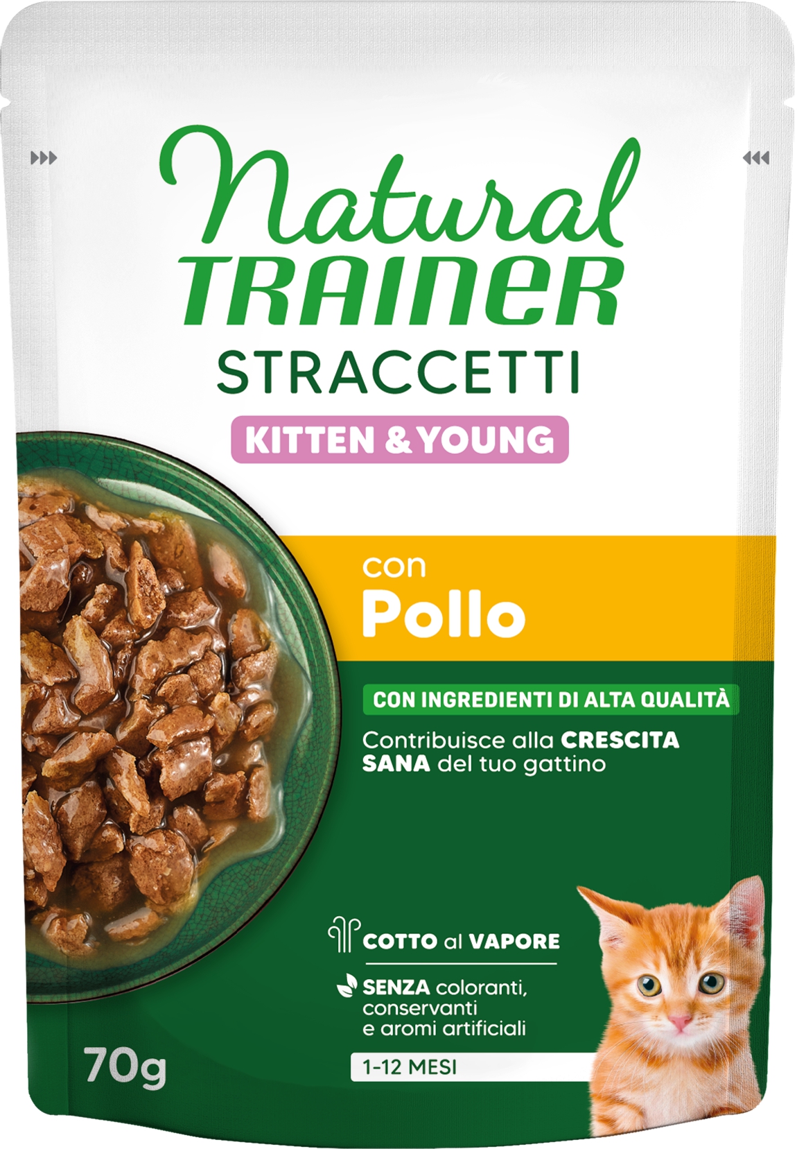 Trainer - Natural Kitten & Young Straccetti di Pollo 70 g