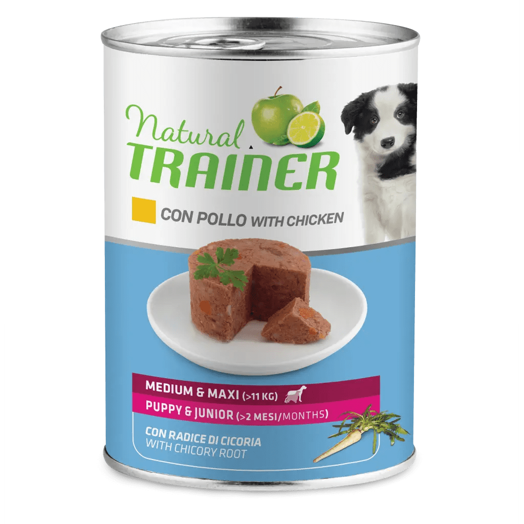 Trainer - Natural Puppy & Junior Medium & Maxi con Pollo 400 g