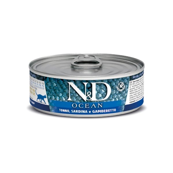 Farmina - Natural & Delicious Ocean con Tonno, Sardina e Gamberetto 70 g