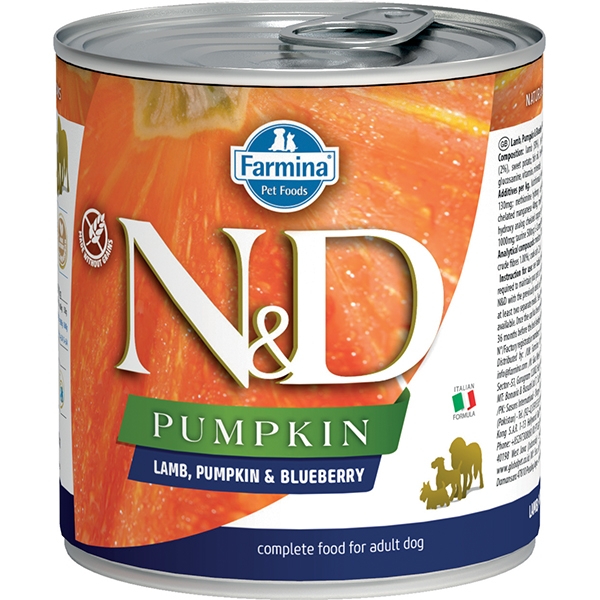 Farmina - Natural & Delicious Pumpkin con Agnello, Zucca e Mirtillo 285 g