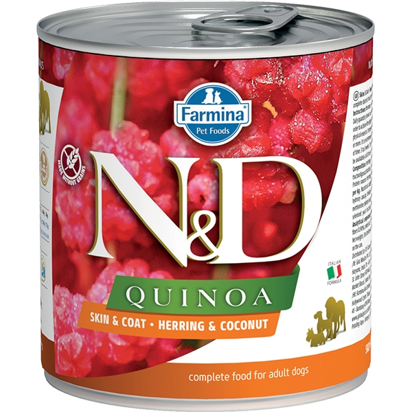 Farmina - Natural & Delicious Quinoa Skin & Coat con Aringa e Cocco 285 g