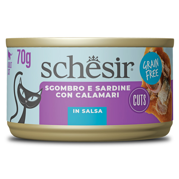 Schesir - Filetti di Sardine e Sgombro con Calamari in Salsa 70 g