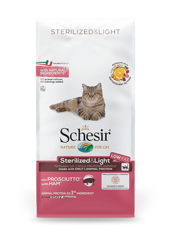 Schesir Gatto - Dry Line Sterilized & Light con Prosciutto