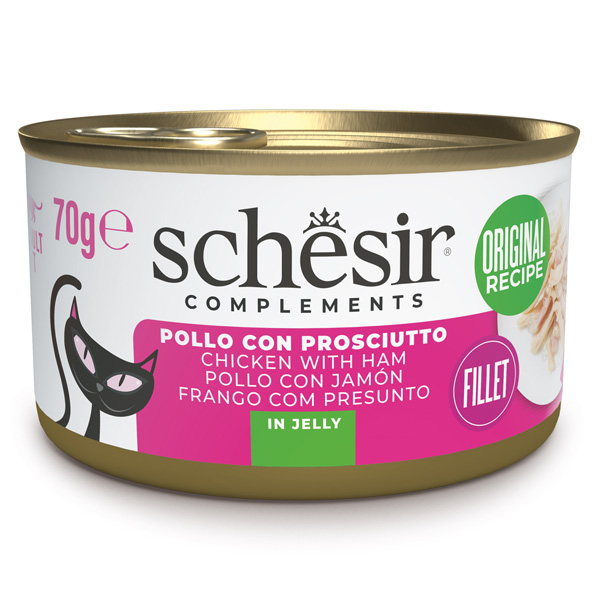 Schesir Gatto - Complements Filetti di Pollo con Prosciutto in Gelatina 70 g