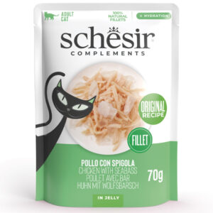 Schesir - Complements Filetti In Gelatina Pollo Con Spigola 70 g