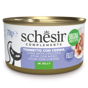 Schesir Gatto - Complements Filetti di Tonnetto con Cernia in Gelatina 70 g