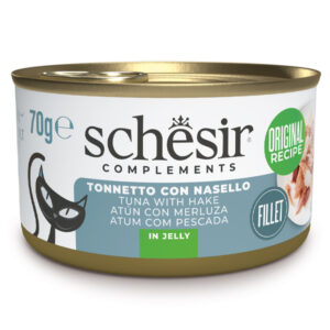 Schesir Gatto - Complements Filetti di Tonnetto con Nasello in Gelatina 70 g
