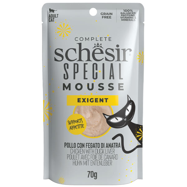 Schesir - Special Mousse Cat Exigent Pollo con Fegato di Anatra 70 g