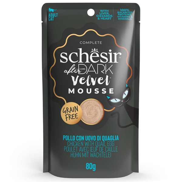 Schesir - After Dark Mousse di Pollo e Uova di Quaglia 80 g