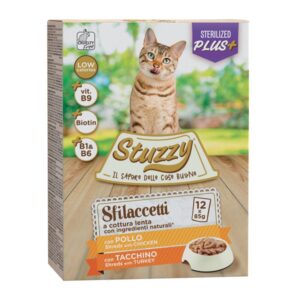 Stuzzy Cat - Multipack Sfilaccetti Sterilized con Pollo e Tacchino 12x85g