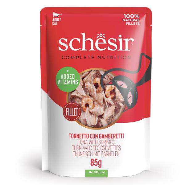 Schesir - Complete Nutrition Tonnetto Con Gamberetti in Gelatina 85 g