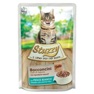 Stuzzy Cat - Bocconcini con Pesce Bianco in Gelatina 85 g