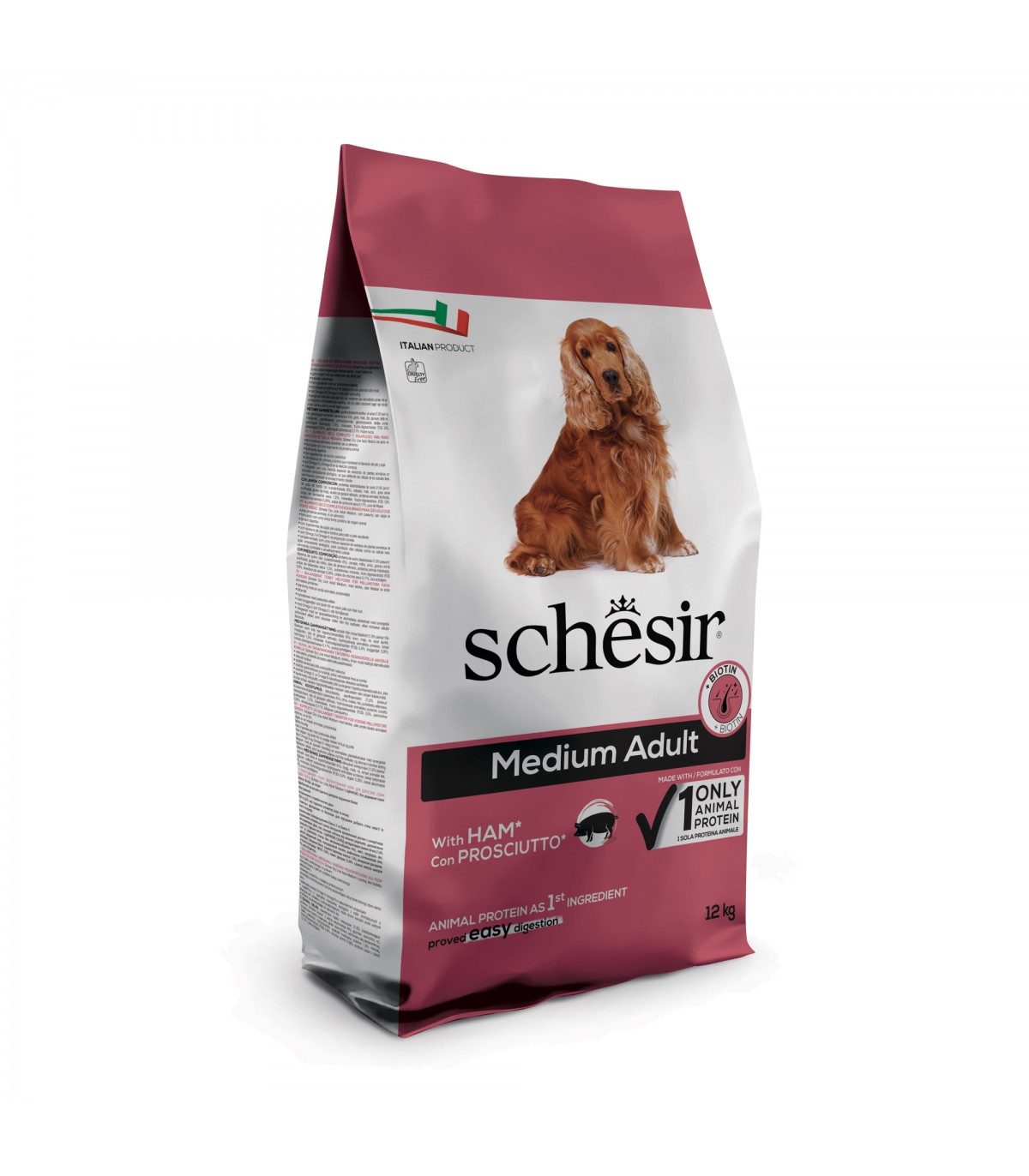 Schesir Cane Medium Adult Mantenimento con Prosciutto
