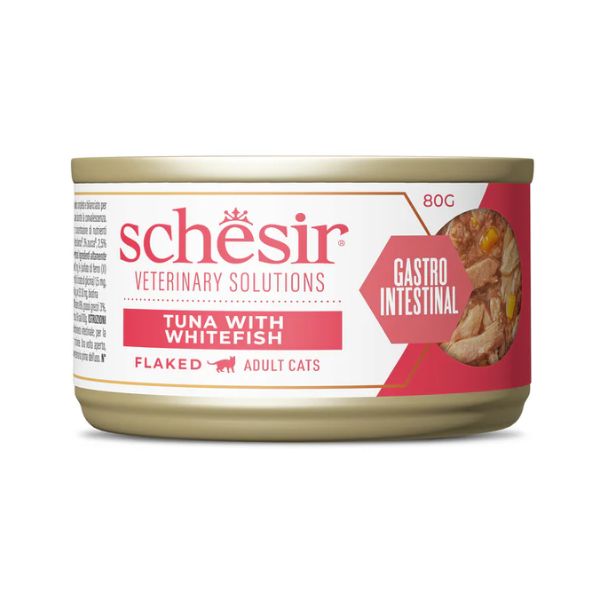 Schesir - Veterinary Solutions Gastro Intestinal Tonnetto Con Pesce Bianco Per Gatti 80 g
