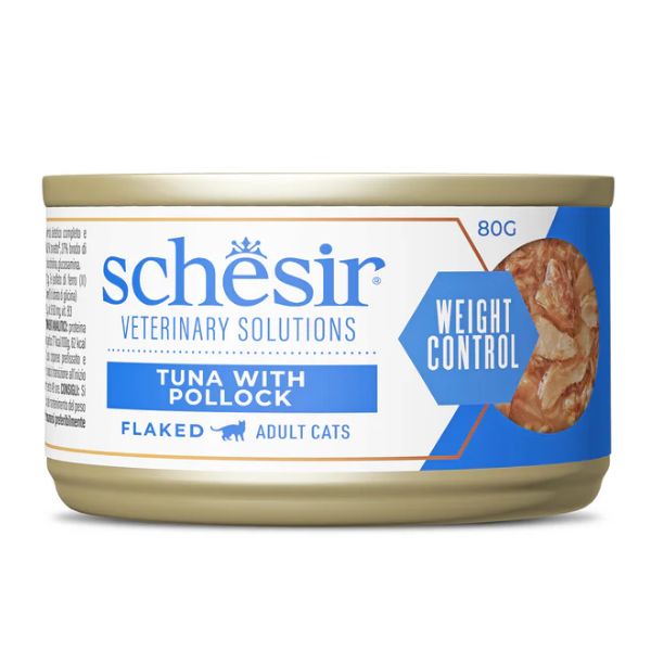 Schesir - Veterinary Solutions Weight Control Tonnetto Con Merluzzo Per Gatti 80 g