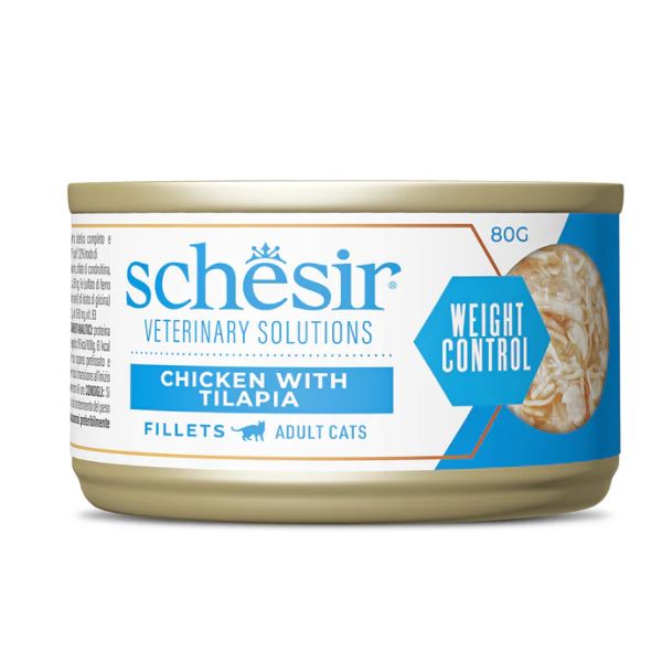 Schesir - Veterinary Solutions Weight Control Pollo Con Tilapia Per Gatti 80 g