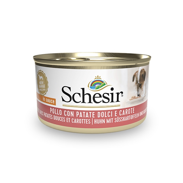 Schesir Cane - Pollo con Patate Dolci e Carote Petite Cuisine 85 g