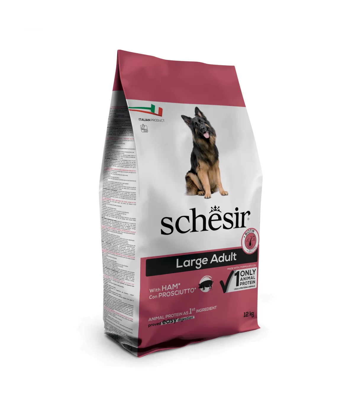 Schesir cane Large Adult Mantenimento con Prosciutto 12 kg
