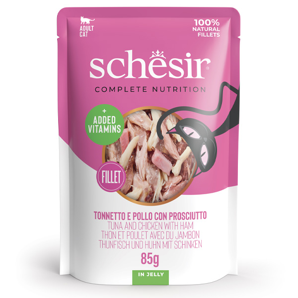 Schesir - Complete Nutrition Tonnetto con Pollo e Prosciutto in Gelatina 85 g