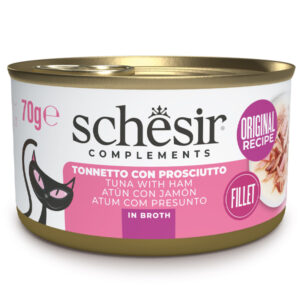 Schesir Gatto - Complements Filetti in Brodo Tonnetto Con Prosciutto 70 g