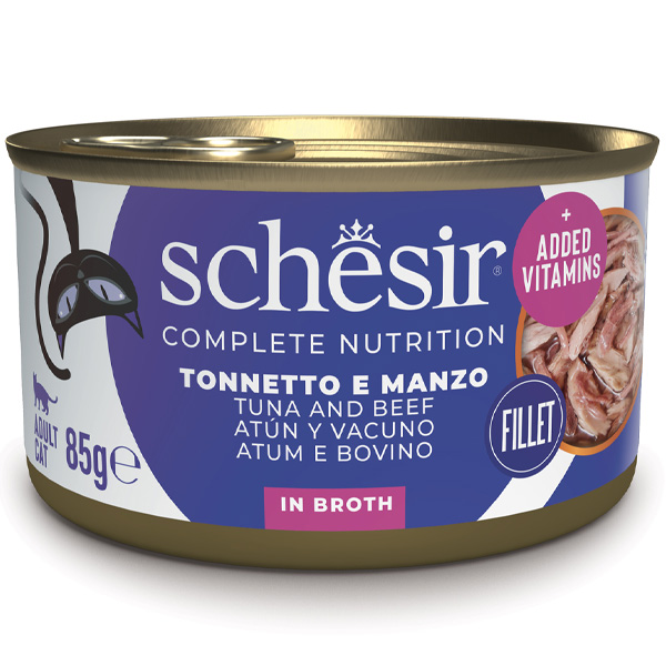 Schesir - Complete Nutrition Tonnetto Con Manzo in Brodo 85 g