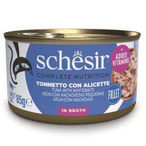 Schesir - Complete Nutrition Tonnetto Con Alicette in Brodo 85 g