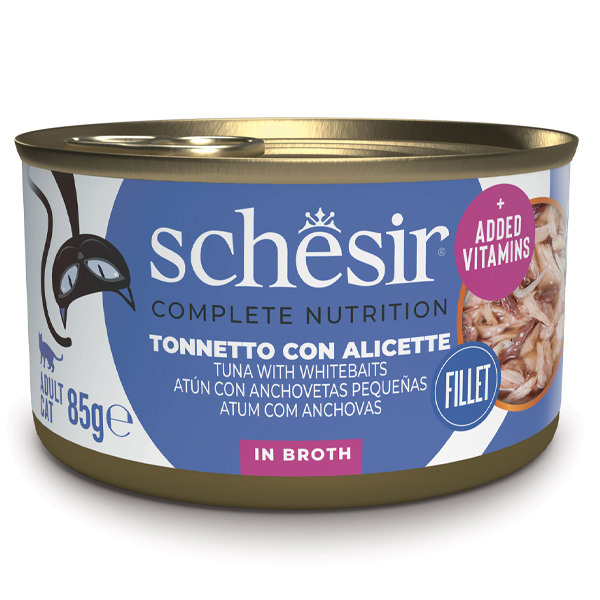 Schesir - Complete Nutrition Tonnetto Con Alicette in Brodo 85 g