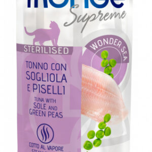 Monge - Supreme Sterilised Adult Pezzetti di Tonno con Sogiola e Piselli 80 g