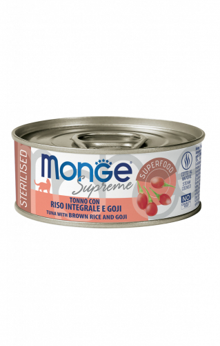 Monge - Supreme Sterilised Adult Cat Tonno Riso Integrale e Goji 80 g
