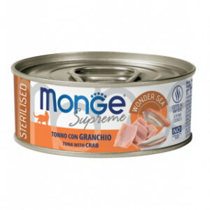 Monge - Supreme Sterilised Adult Cat Tonno Granchio 80 g