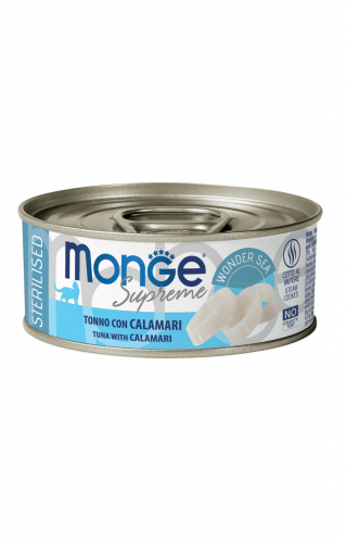 Monge - Supreme Sterilised Adult Cat Tonno Calamari 80 g