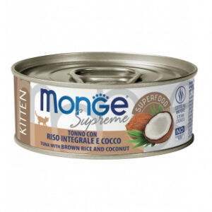Monge - Supreme Kitten Cat Tonno Riso Integrale e Cocco 80 g