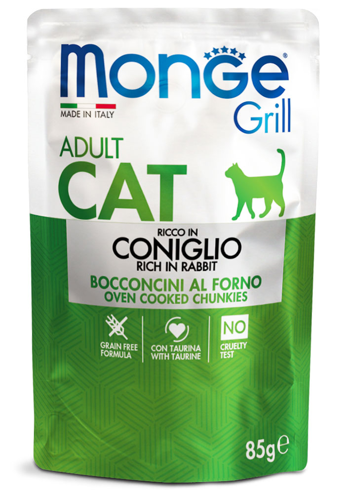 Monge - Grill Adult Bocconcini in Jelly Ricco in Coniglio 85 g