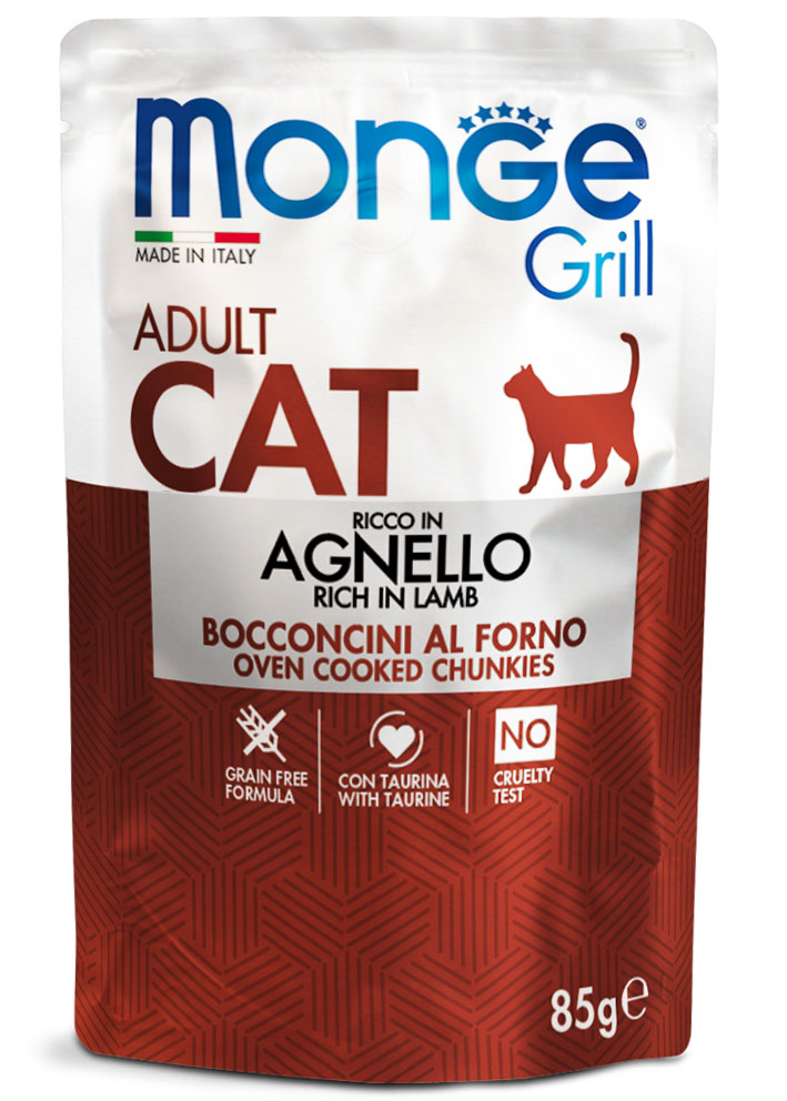 Monge - Grill Adult Bocconcini in Jelly Ricco in Agnello 85 g