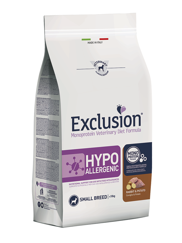 Exclusion - Diet Hypoallergenic Small Breed Coniglio e Patate 2 Kg