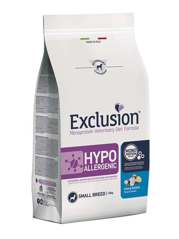 Exclusion - Diet Hypoallergenic Small Breed Pesce e Patate 2 Kg