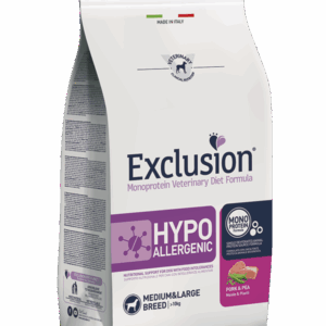 Exclusion - Diet Hypoallergenic Medium/Large Breed Maiale e Piselli