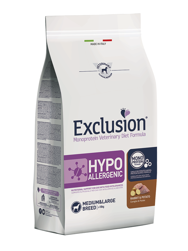 Exclusion - Diet Hypoallergenic Medium/Large Breed Coniglio e Patate 12 Kg