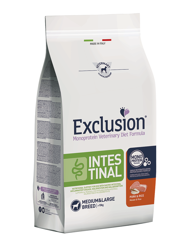 Exclusion - Diet Intestinal Medium/Large Breed Maiale e Riso