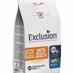 Exclusion - Diet Metabolic & Mobility Medium/Large Breed con Maiale e Fibre