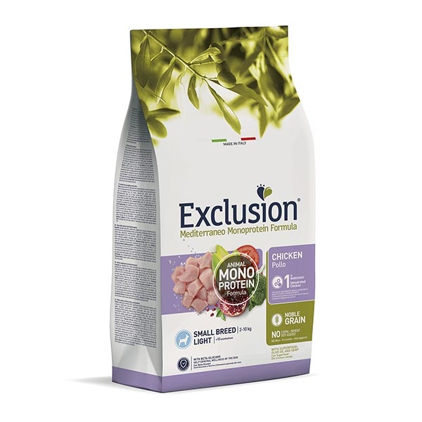 Exclusion - Mediterraneo Monoprotein Light Small Breed con Pollo