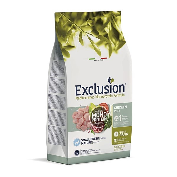 Exclusion - Mediterraneo Monoprotein Mature Small Breed con Pollo 2 Kg