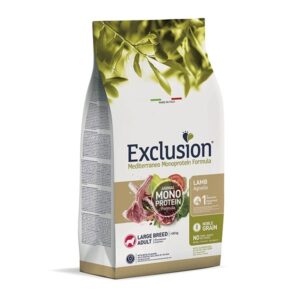 Exclusion - Mediterraneo Monoprotein Adult Large Breed con Agnello 12 Kg