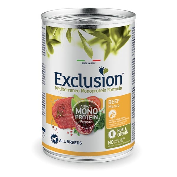 Exclusion - Mediterraneo Monoprotein Adult All Breed con Manzo 400 g